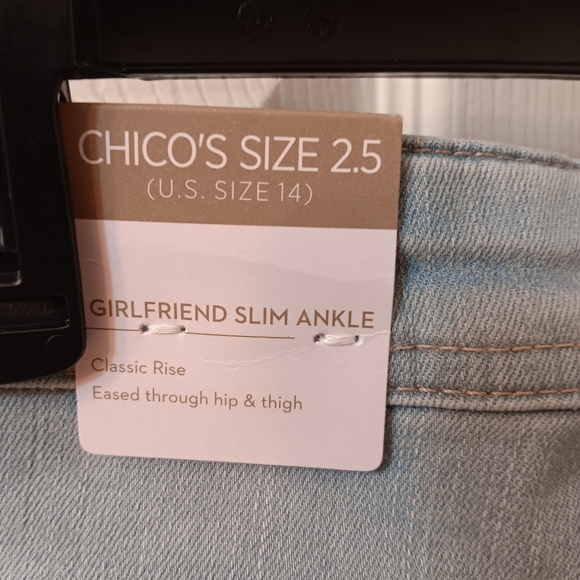 Chico's 2.5 Pull On Perfect Stretch Jeans Brand New With-Tag Women's 14SlimAnkle - Picture 6 of 13